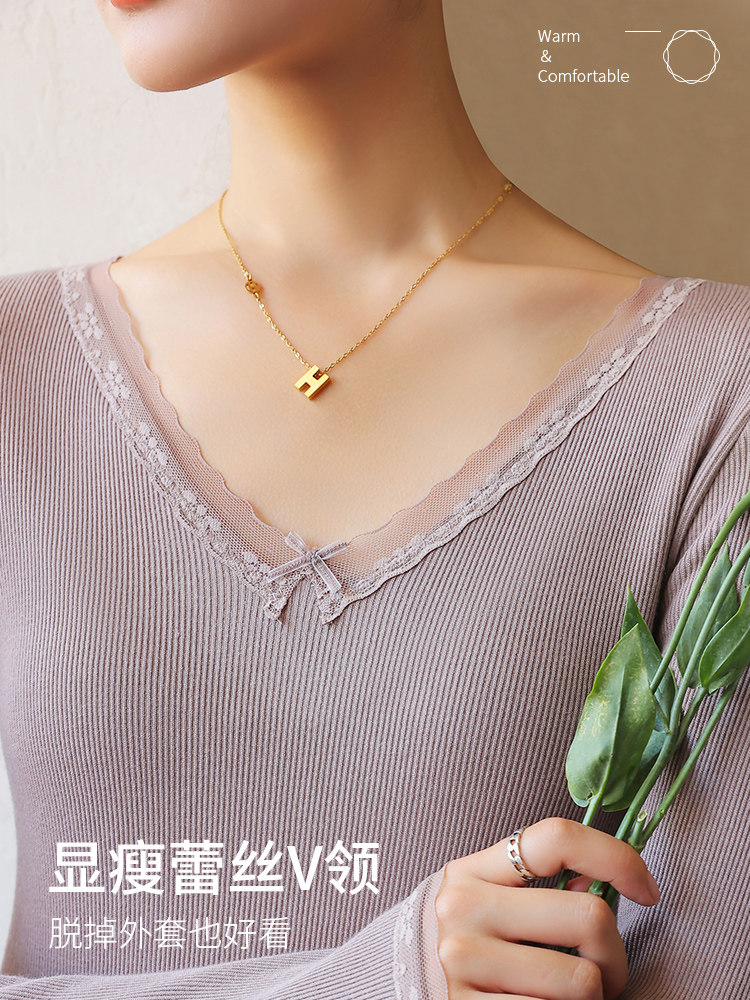 猫人德绒保暖自发热加绒秋衣打底衫 猫人优选保暖上装