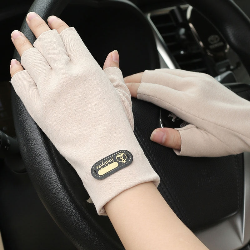 半指手套女冬天露指暖绒春秋薄款学生写字漏五指头保暖男半截手套,淘宝优惠券,粉丝福利购,淘宝优惠卷