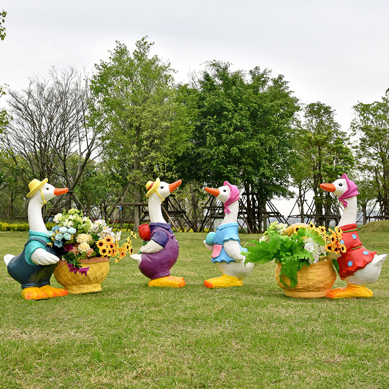 户外卡通花缸兔子雕塑花园庭院仿真动物花盆摆件幼儿园落地装饰品,淘宝优惠券,粉丝福利购,淘宝优惠卷
