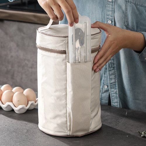 钻菲乐饭盒手提包保温袋学生便当袋饭包上班族带饭加厚饭盒袋铝箔 - 图2