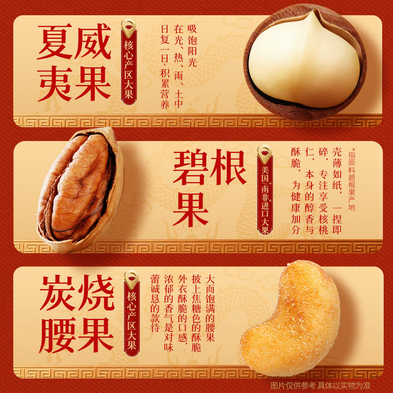 百草味年货节送礼坚果大礼包1620g/10罐每日坚果混合干果零食礼盒,淘宝优惠券,粉丝福利购,淘宝优惠卷