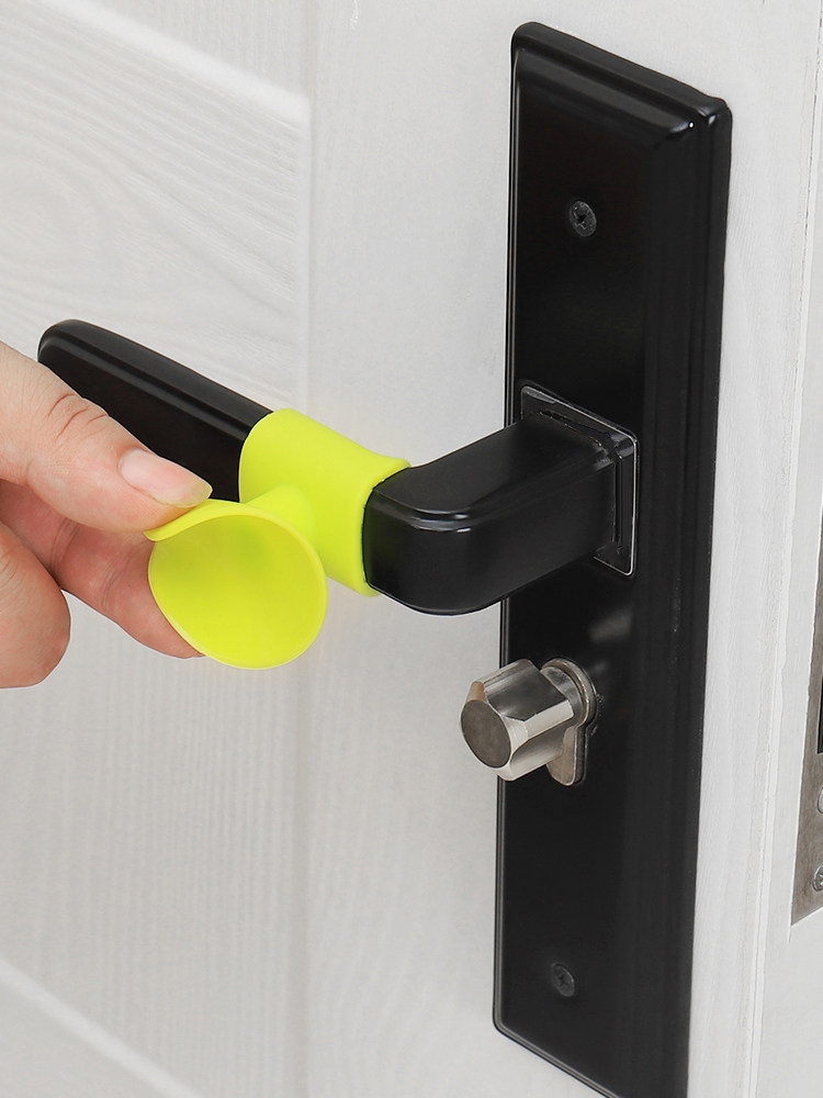 防撞墙门把手静音硅胶吸盘保护套加长门吸卫生间门免打孔儿童防撞