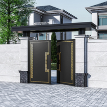Aluminum alloy courtyard gate Villa Iron Art Gate Villa Electric Gate Countryside Entrance door Self-built house yard gate