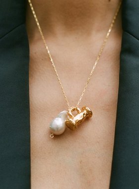 ALIGHIERI欧美镀金吊坠项链珍珠