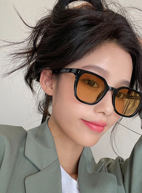 茶色变色近视墨镜男2022款ins网红时尚街拍有色Z镜片度数女