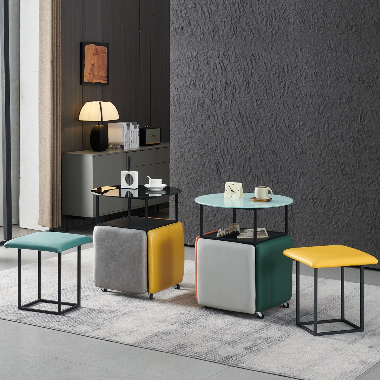 餐桌家用阳台小茶桌洽谈桌椅组合折叠可休闲茶几凳子椅子网红桌子,淘宝优惠券,粉丝福利购,淘宝优惠卷