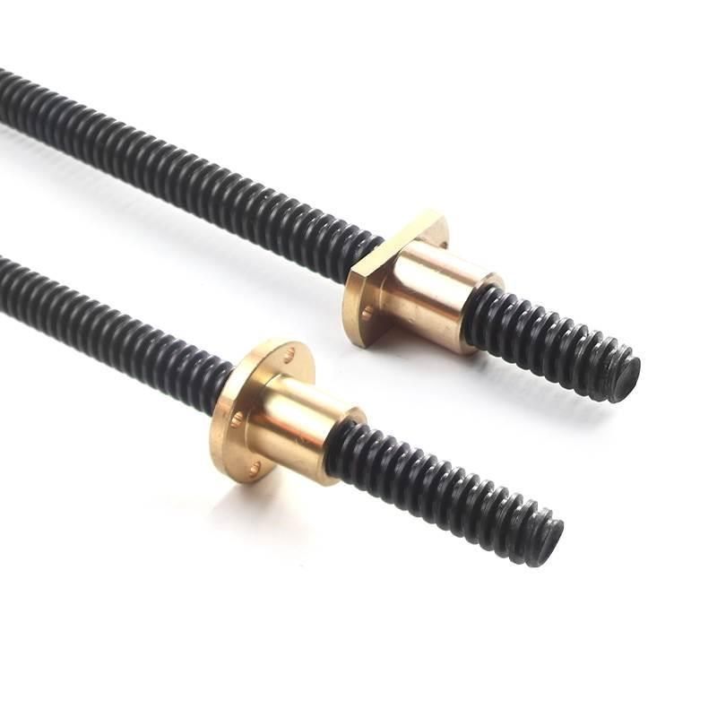 45号钢 正牙梯形丝杆T型丝杆丝杠T25长度可切割 圆法兰带孔螺母,淘宝优惠券,粉丝福利购,淘宝优惠卷