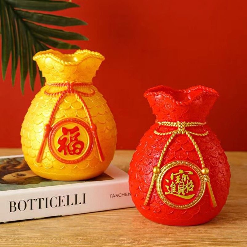 室内高档摆件招财转运金黄麦穗钱袋子花瓶开业柜台新房桌面小摆件,淘宝优惠券,粉丝福利购,淘宝优惠卷