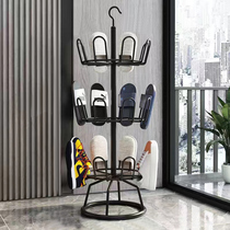 Balcony airing shoe rack can swivel sun shoes Divine Instrumental Simple Home Doorway Entrance Iron Art Floor Containing hanging shoe rack X