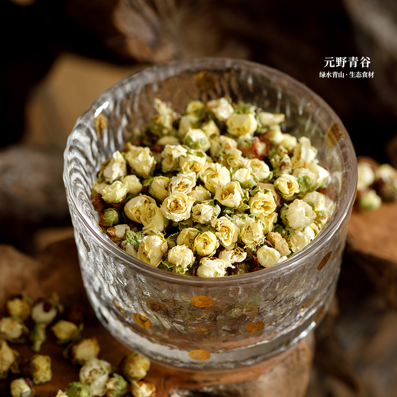 绿萼梅白梅花中药材绿梅花茶自然植补无硫细选饱满花蕾梅花花节茶-图0