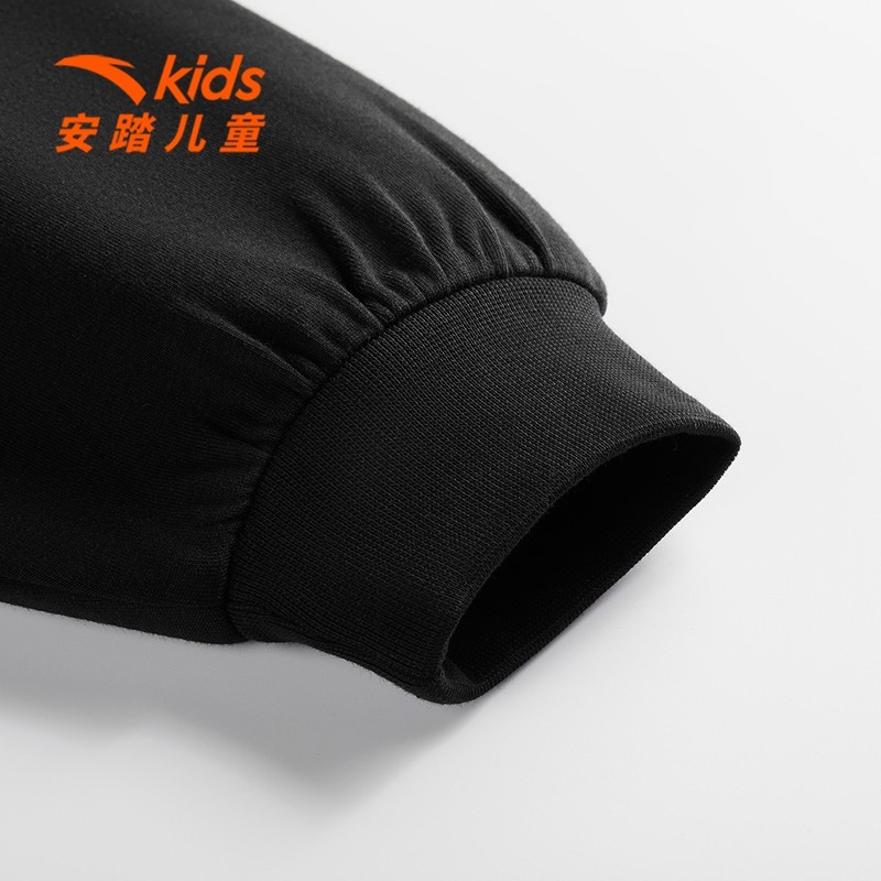 新年款安踏儿童男小童针织连帽套头衫2026年春新舒适亲肤男孩卫衣,淘宝优惠券,粉丝福利购,淘宝优惠卷