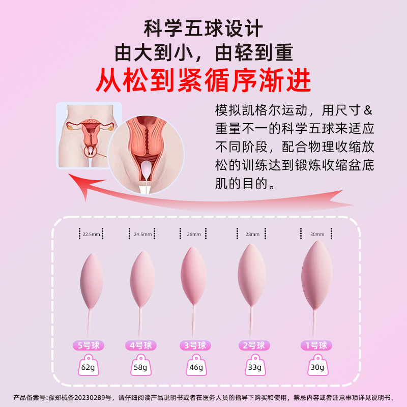 康兰妮阴道哑铃家用收缩盆底肌康复器产后盆底肌修复仪凯格尔紧致 - 图2