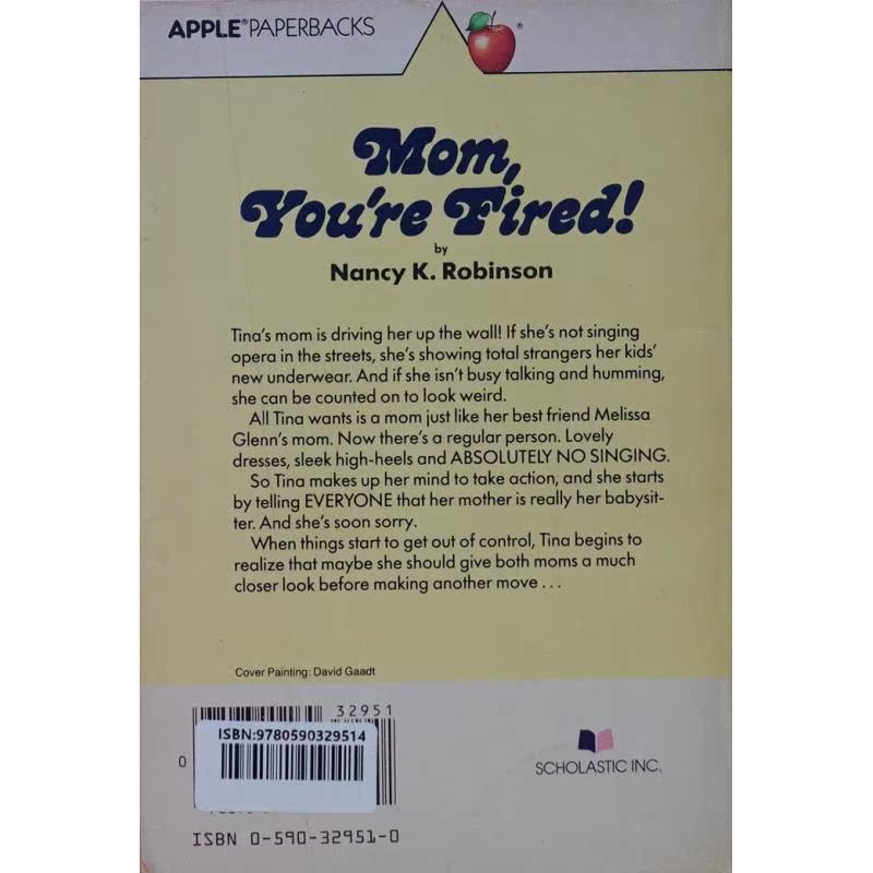 Mom You're Fired! by Nancy K. Robinson平装Scholastic妈妈，你被解雇了！-图0