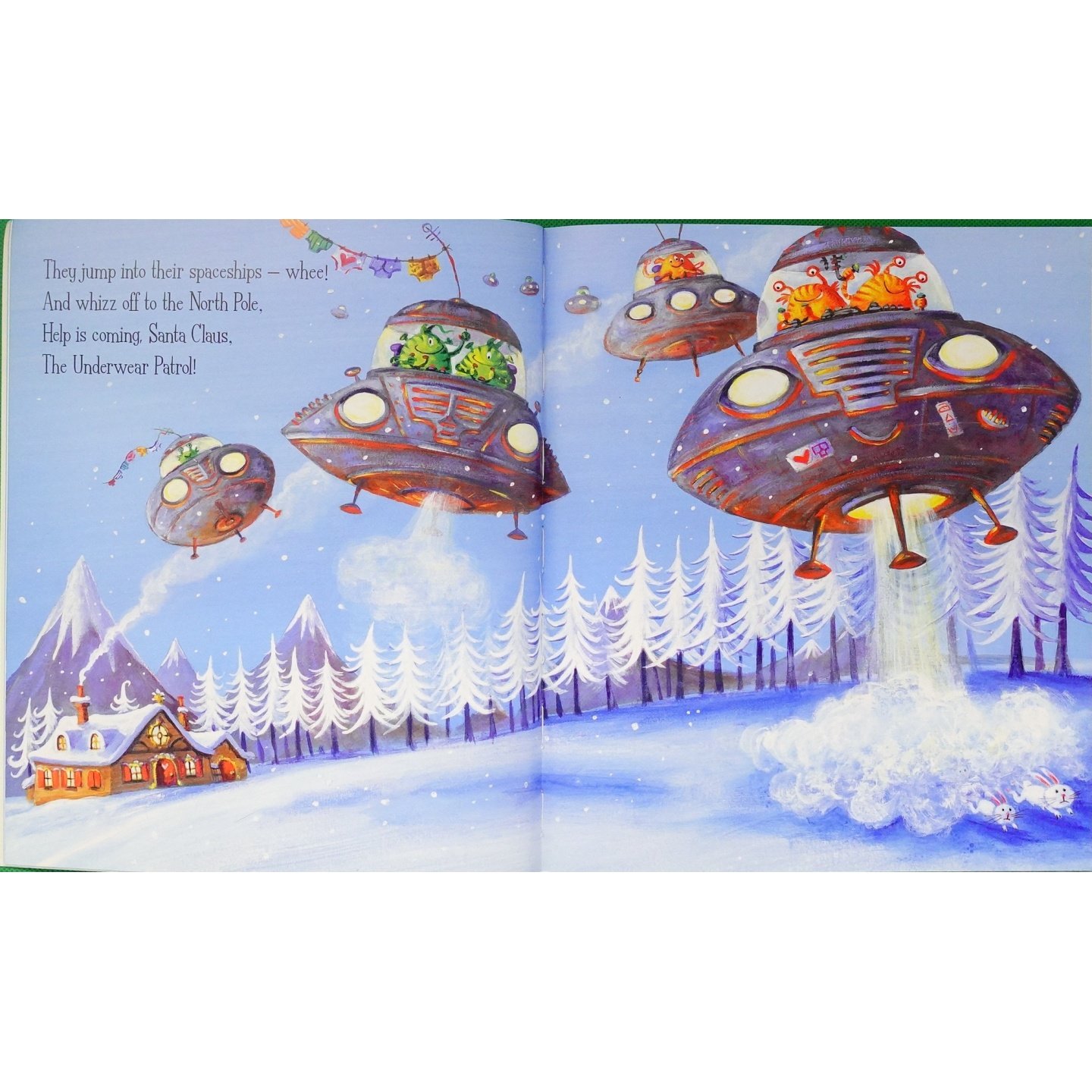 外星人爱内裤系列英语原版书AliensLovePantaClaus彩色绘本书由著名儿童作家克莱尔弗里德曼和插画师本科特联手打造讲述外星人帮,淘宝优惠券,粉丝福利购,淘宝优惠卷