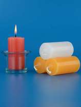 Small model plus coarse short cylindrical white candle smokeless and tasteless household lighting event arrangement dress atmosphere red