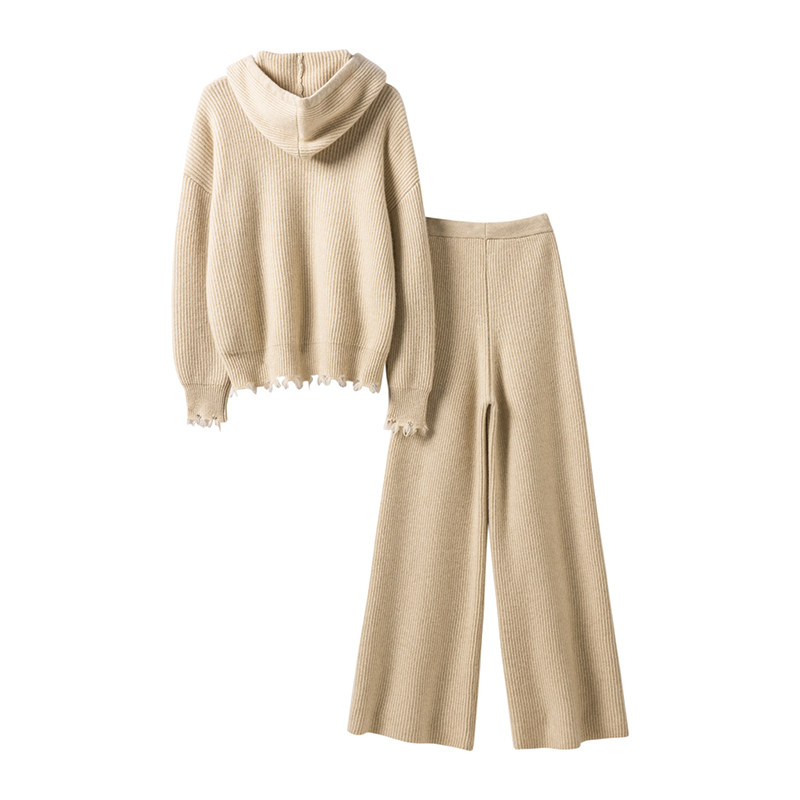 意大利~奢！重磅1000克！连帽羊绒衫女卫衣羊绒裤女外穿羊绒套装,淘宝优惠券,粉丝福利购,淘宝优惠卷