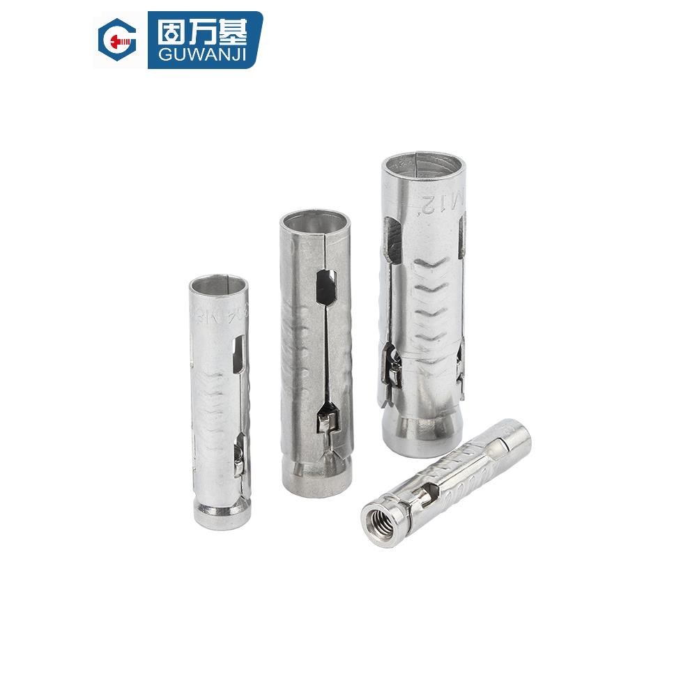 304不锈钢三片式鱼鳞管吊顶膨胀螺钉201膨胀管螺栓M6M8M10M12 - 图2