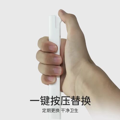 日本lec一次性马桶刷套装可抛式替换头无死角缝隙小头清洁厕所刷 - 图1