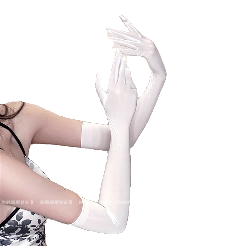 喵：「滑」丝袜手套情调黑丝超滑高密油亮分指超薄性感女cos袖套,淘宝优惠券,粉丝福利购,淘宝优惠卷