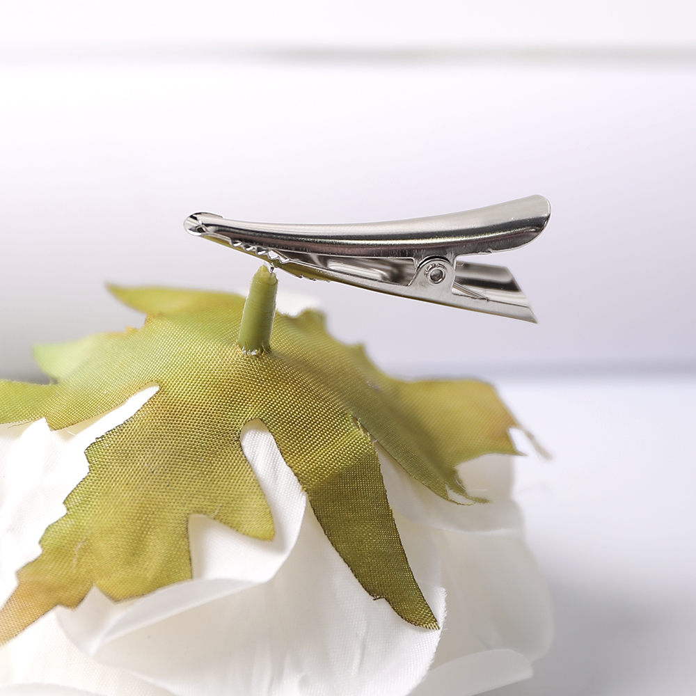 加厚版鸭嘴夹边夹 diy手工制作发饰品配饰一字发夹圣诞花配件夹子 - 图2