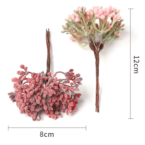 森系仿真绿植小浆果 DIY手工花环配件花墙头饰胸花草帽花装饰假花 - 图0