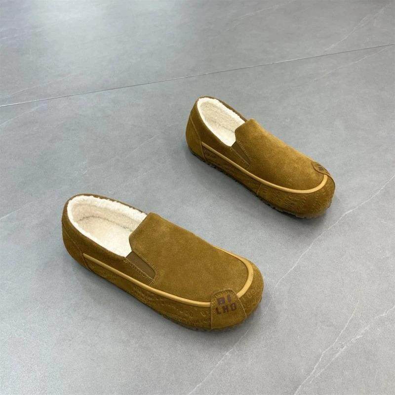 聚多金尊貴品質冬季加絨加厚保暖棉鞋厚底男豆豆鞋雪地靴一腳蹬,淘宝优惠券,粉丝福利购,淘宝优惠卷