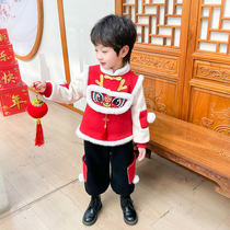 Dragon Years Year of the Year to serve boy Han clothes Winter 2024 State Wind Children celebrate New Years clothes Babys birthday Dress