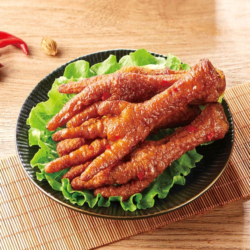 沙发猫虎皮凤爪105g*3袋 网红零食香辣鸡爪卤味熟食即食休闲小吃 - 图1
