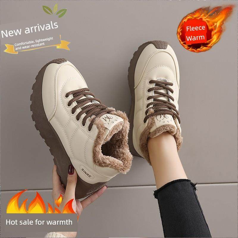 商场同款加绒休闲鞋女款2025冬季新款高帮保暖棉鞋厚底防滑阿甘鞋,淘宝优惠券,粉丝福利购,淘宝优惠卷