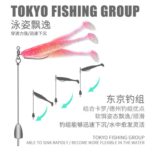 JIKA自由钓组德州路亚铅头曲柄钩改装倒钓绑好套装防挂鱼钩软饵 - 图3