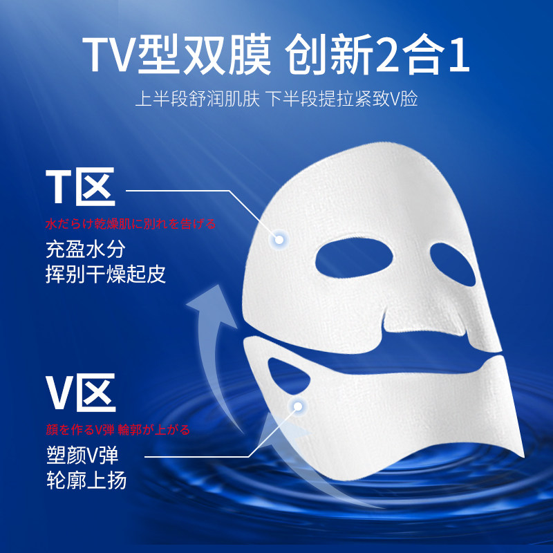 胶原蛋白v脸挂耳式小塑颜面膜贴 妖精之森化妆品贴片面膜