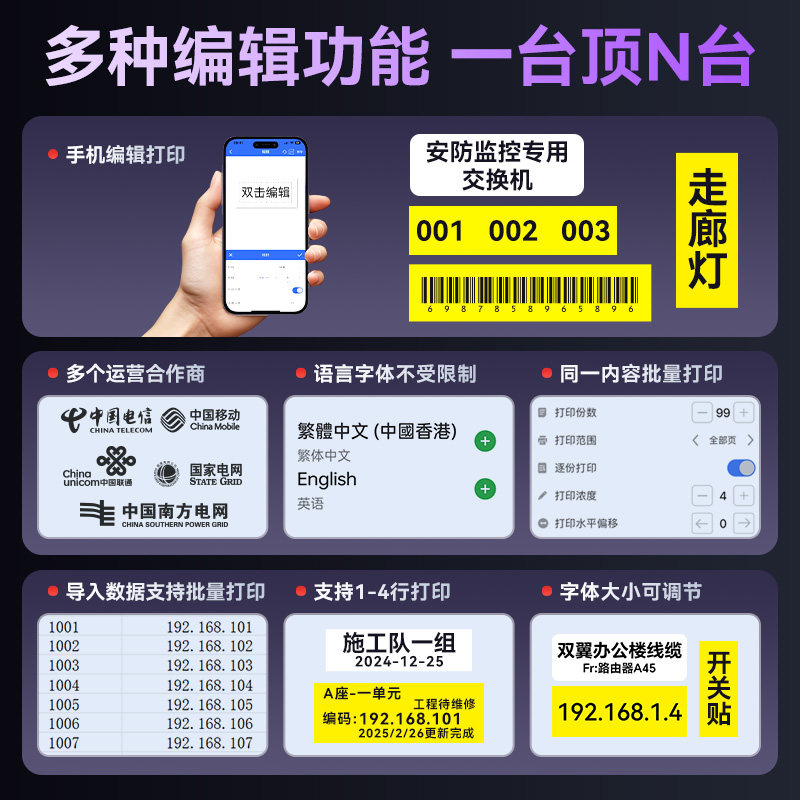 贴博士Q28热转印标签打印机热缩管空开开关标识机号码管线号机条码机网线机工业级线缆标签纸手持小型打标机,淘宝优惠券,粉丝福利购,淘宝优惠卷