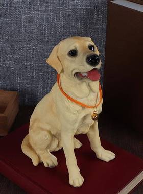 仿真狗摆件现代客厅家居动物装饰品边牧雪纳瑞模型创意树脂工艺品