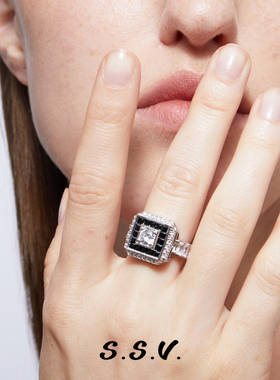 ssv派对系列方形开口戒指甜酷