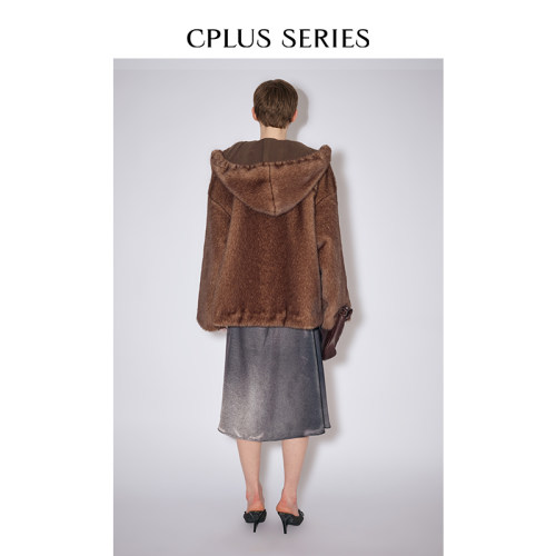 【Ivy吕颖博主同款】CPLUS SERIES真丝缎面腰链印花波浪连衣裙 - 图1