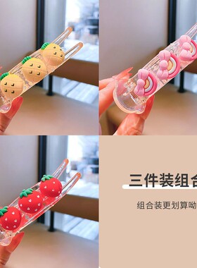 半丸子头儿童女假发包发圈汉服抓夹盘发器卡通头古装蓬松自然发髻