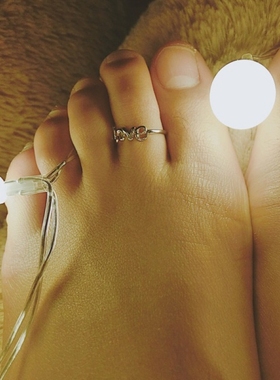 光面女简约个性脚趾戒指瑜伽