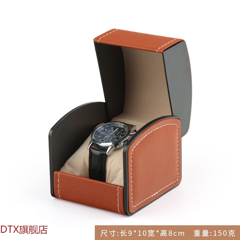 皮质男士腕表手表收纳盒单只精致家用透明展示盒复古机械表手表盒