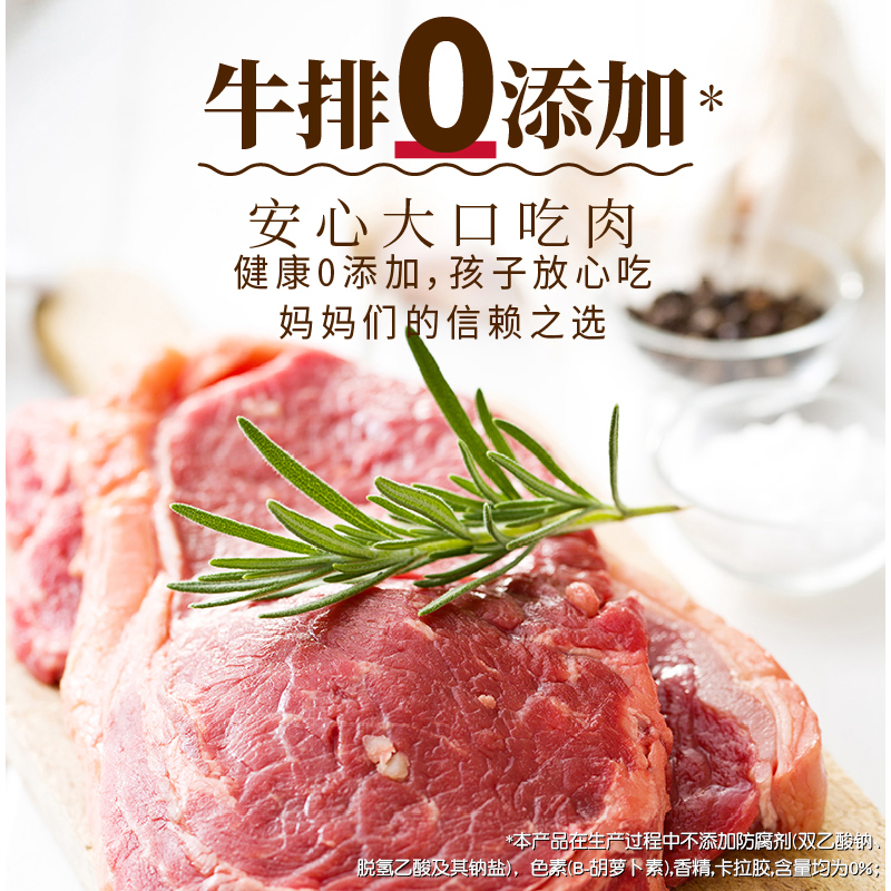 必胜客必胜优选儿童牛排西冷原肉整切新鲜牛扒6片官方旗舰店 - 图0