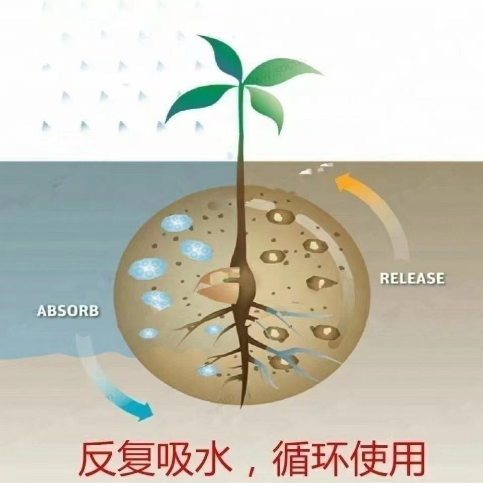 农林抗旱保水剂颗粒农用土壤钾肥吸水花草树木保湿绿化树脂水力-图1