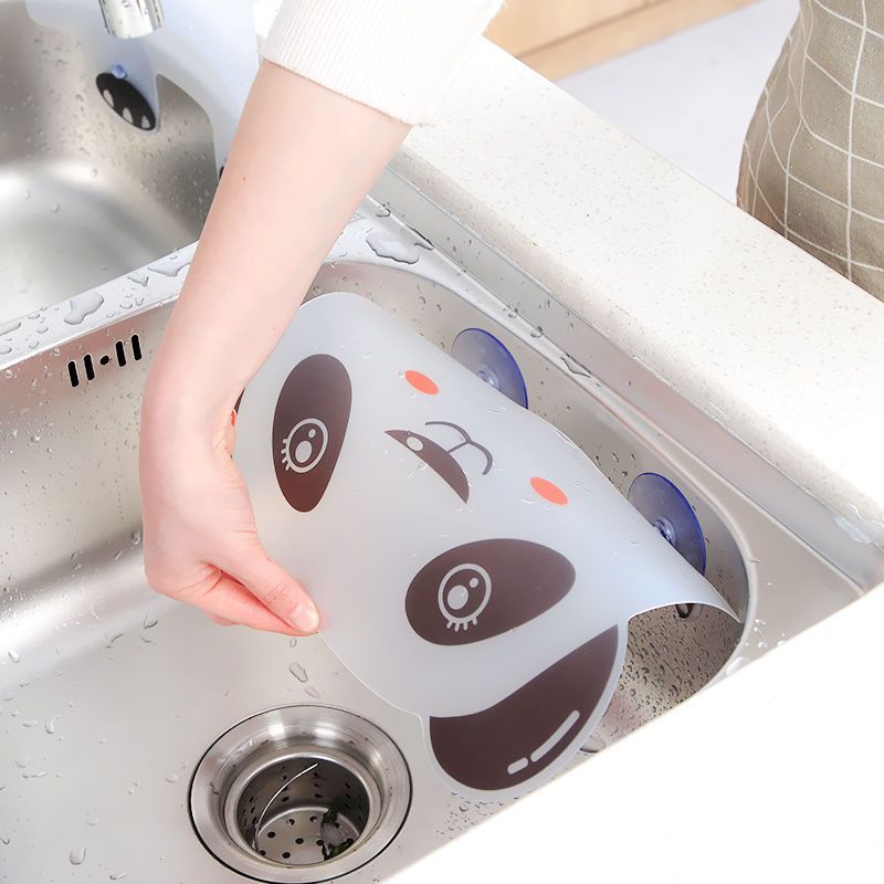 吸盘式水池挡水板厨房洗菜盆家用水槽台面防溅水隔水挡板挡油烟板 - 图2