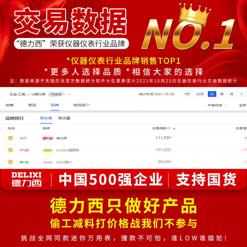  德力西泮泮万用表