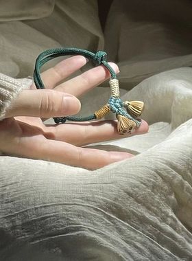 藏式手绳好运链编织桃木