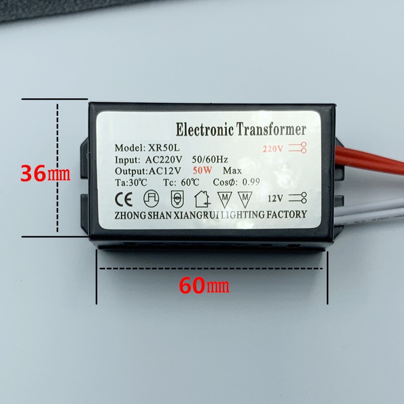 220V转12V20W50W120W灯具配件电子变压器LED卤素石英灯泡MR16MR11 - 图0