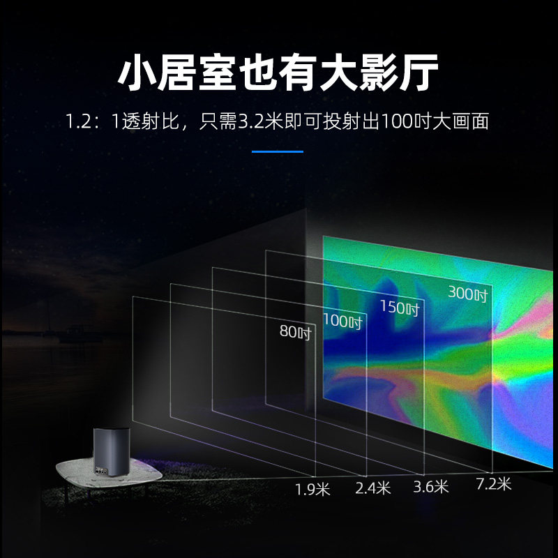konka /康佳h6高清家用卧室投影仪 康佳极品投影机