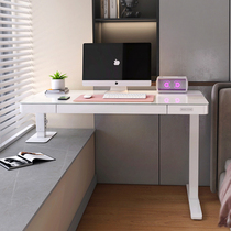 koble small family type floating window desk Customized short leg bedroom computer desk with drawer window sill glass learning table