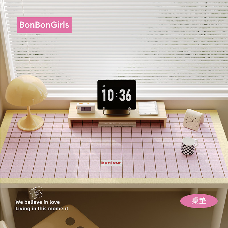 韩式奶油风桌垫书桌学生宿舍电脑办公桌面保护垫桌布防水防油免洗,淘宝优惠券,粉丝福利购,淘宝优惠卷