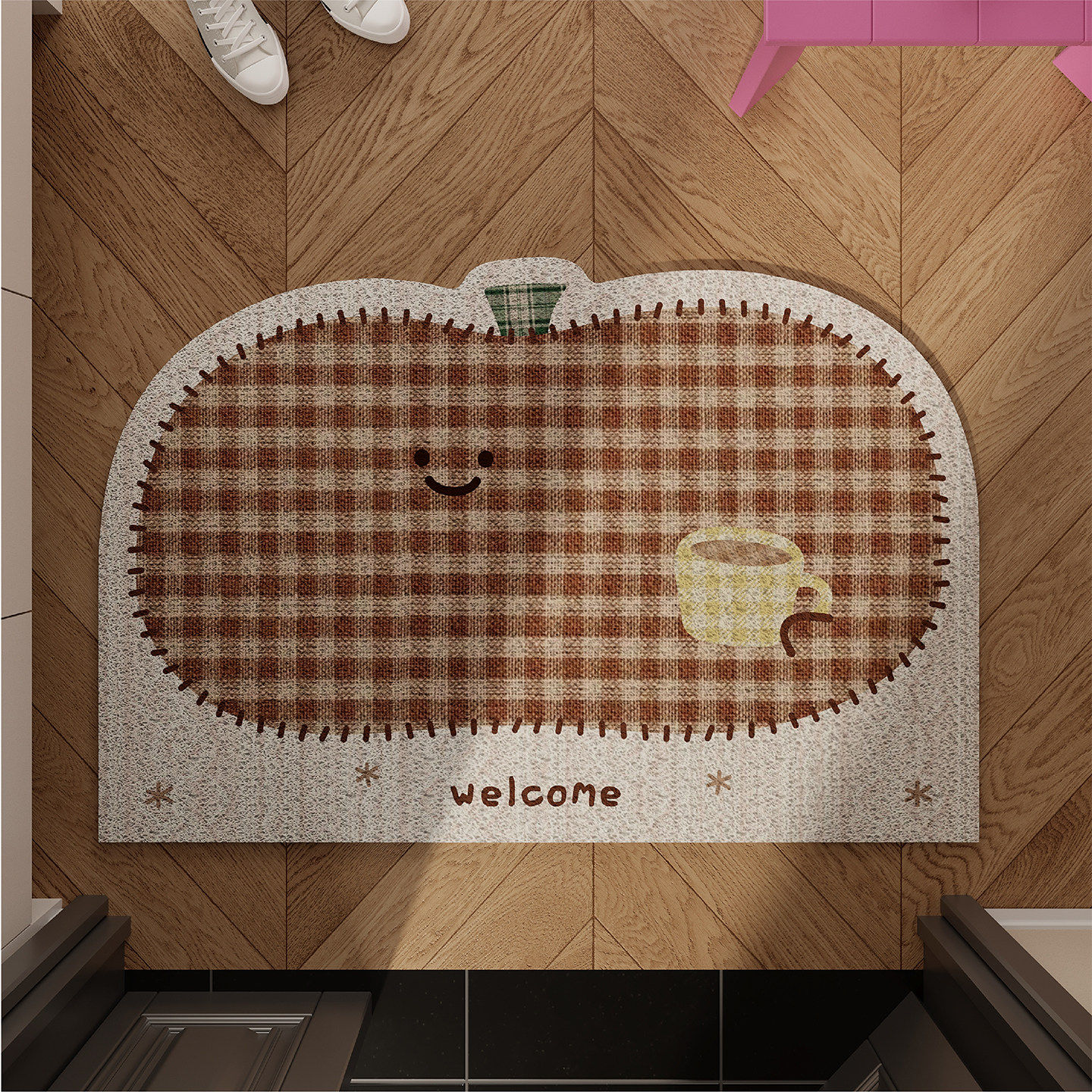 新年复古拼布入户地垫丝圈防滑耐脏大门口门外进门脚垫可自由裁剪,淘宝优惠券,粉丝福利购,淘宝优惠卷