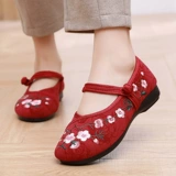 Модная этническая дышащая нескользящая обувь, слипоны для матери, туфли, городской стиль, этнический стиль, мягкая подошва, для среднего возраста