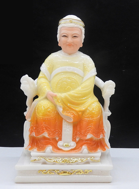 汉白玉神像土地公公土地婆婆神像家用供奉摆件福德正神土地爷包邮